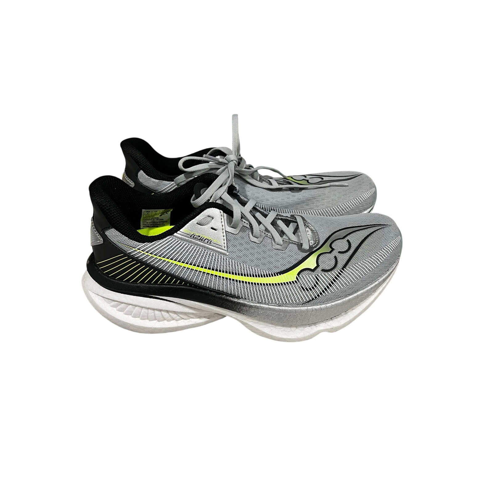 Saucony Endorphin Azura Mens 9 Gray Citron Running Shoes S21070-103